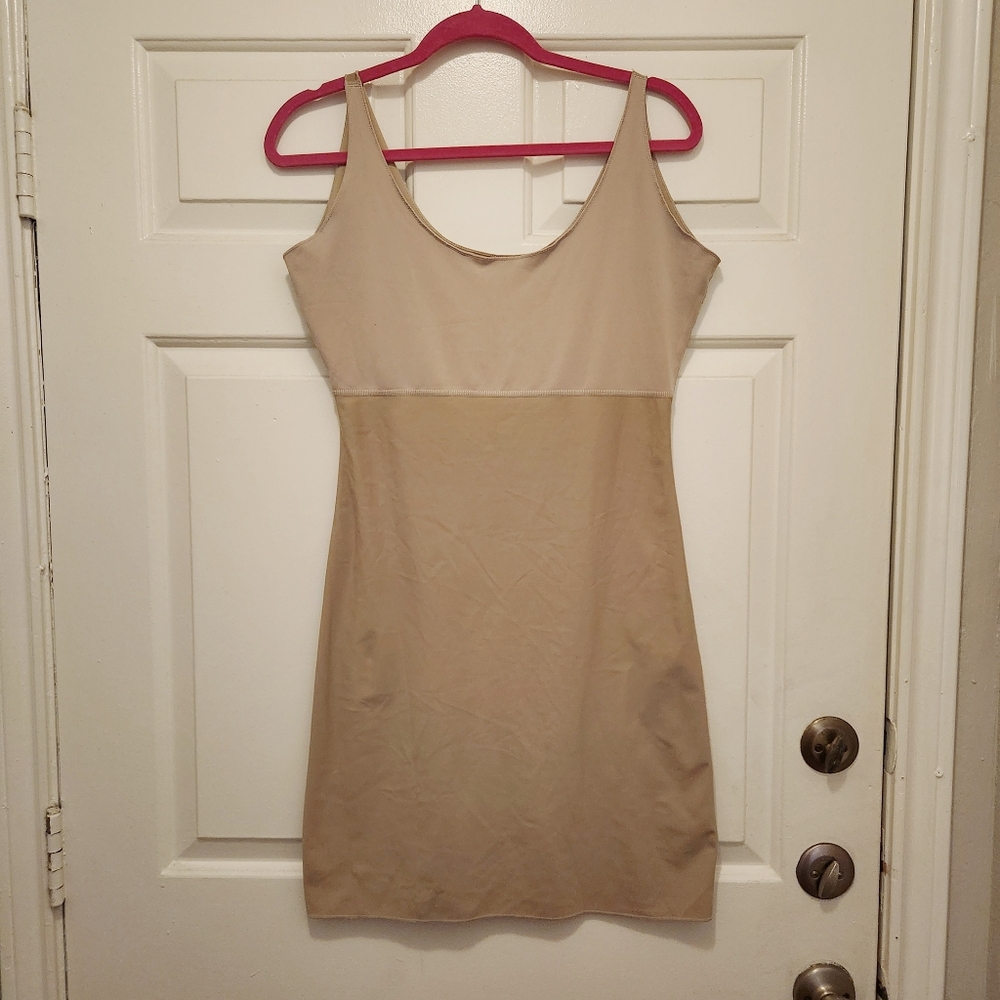 Spanx Shapewear Hide & Sleek Natural Nude Shaping Slip Tank Compression Dress XL
